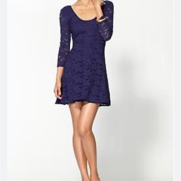 Free People Dresses & Skirts - Free people lace navy dress